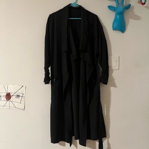 Zara long soft trench jacket